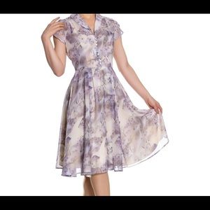 Unique Vintage- Hell bunny chiffon swing dress